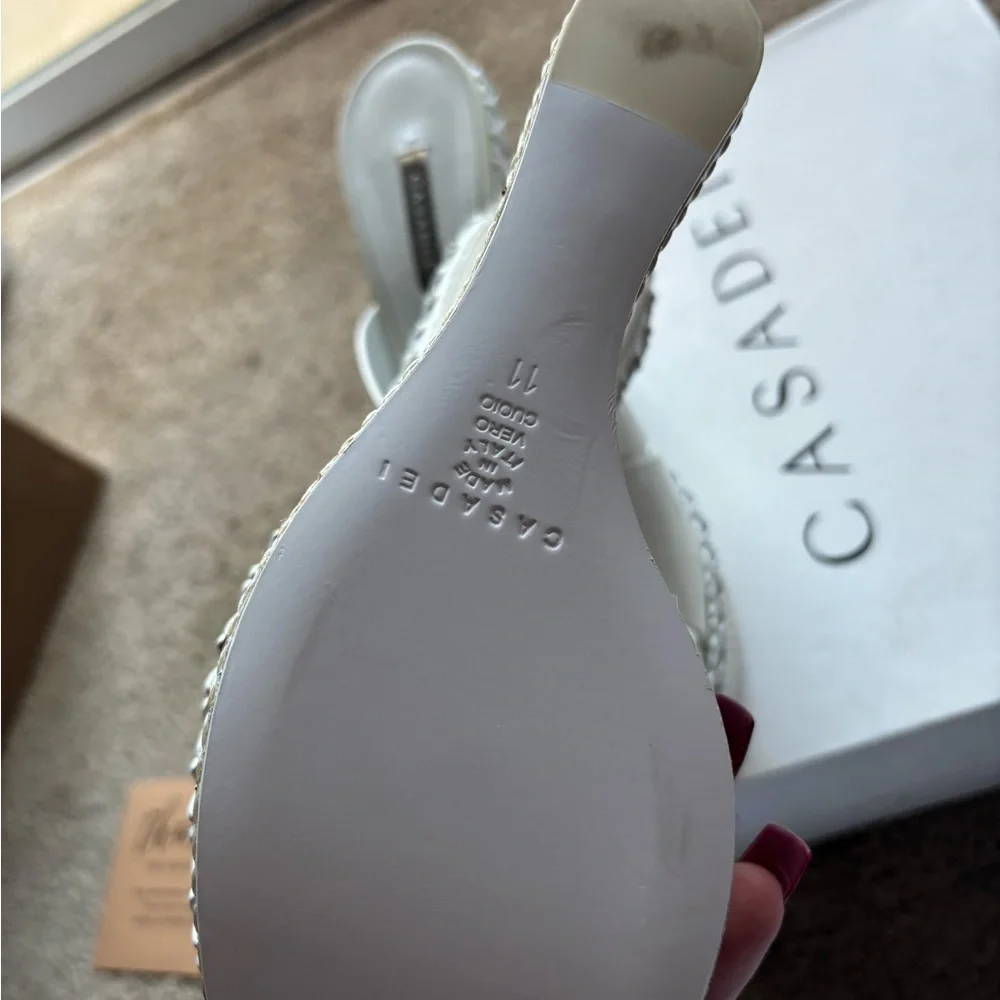 Casadei White Wedge Sandals in great condition! - Picture 13 of 14